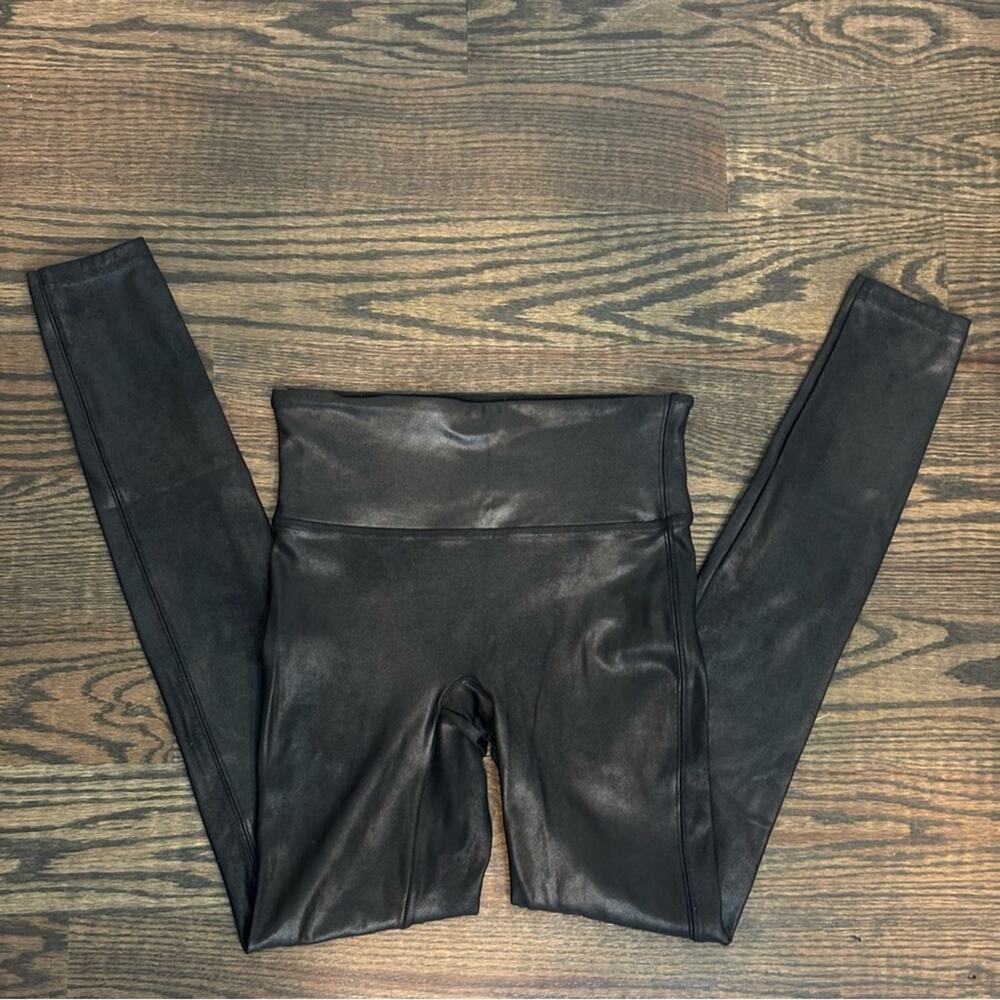 Spanx Black Faux Leather Leggings S